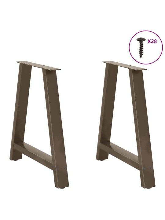 Ruokapöydän jalat a-muotoiset 2 kpl 80x(72-73) cm teräs