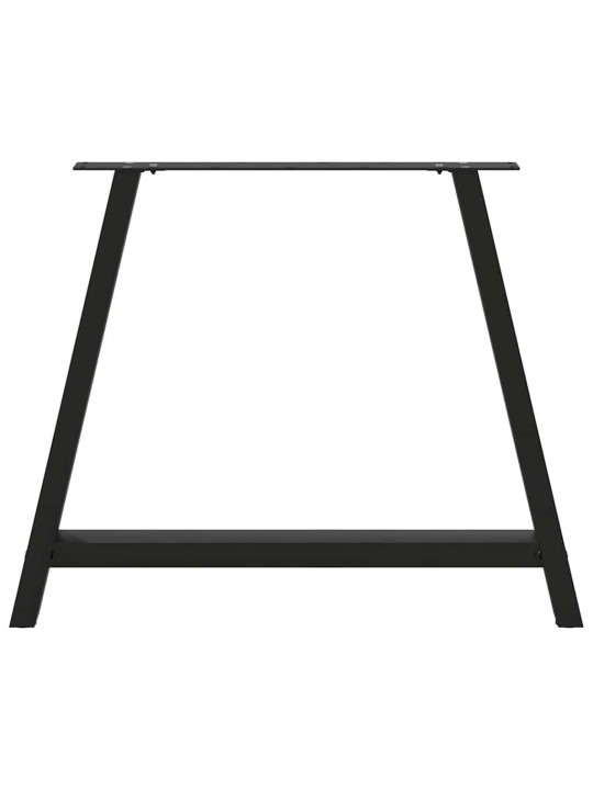 Ruokapöydän jalat a-muotoiset 2 kpl musta 90x(72-73) cm teräs