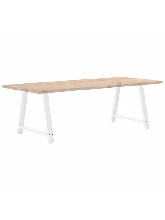 Ruokapöydän jalat a-muotoiset 2 kpl valkoinen 90x(72-73) cm teräs