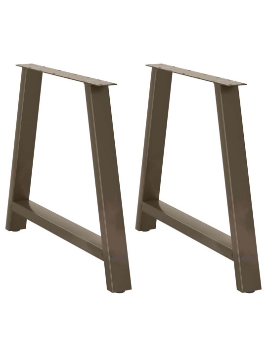 Ruokapöydän jalat a-muotoiset 2 kpl 90x(72-73) cm teräs