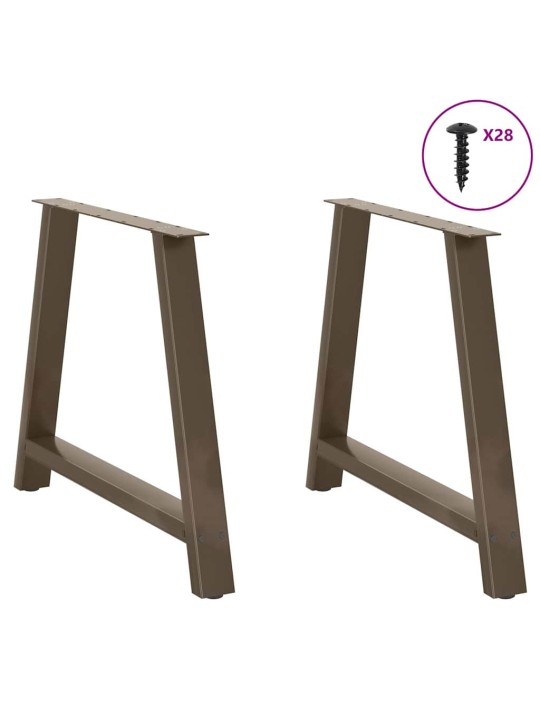 Ruokapöydän jalat a-muotoiset 2 kpl 90x(72-73) cm teräs
