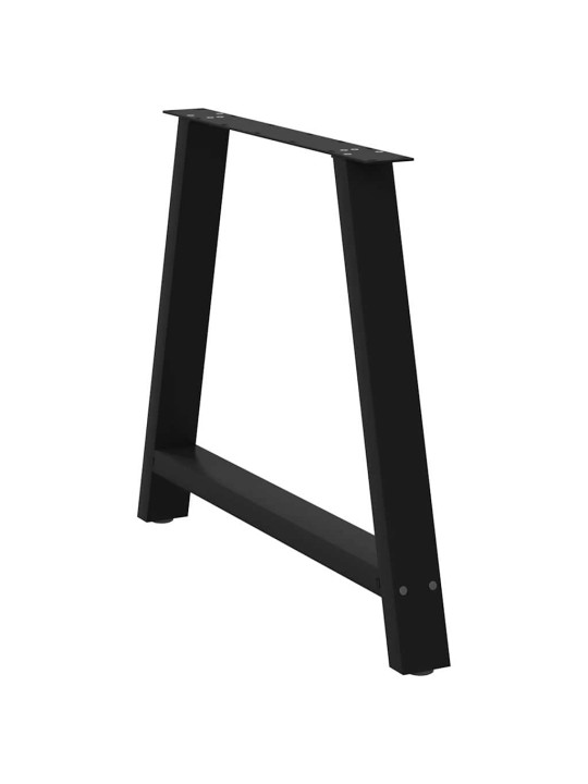 Ruokapöydän jalat a-muotoiset 2 kpl musta 100x(72-73) cm teräs
