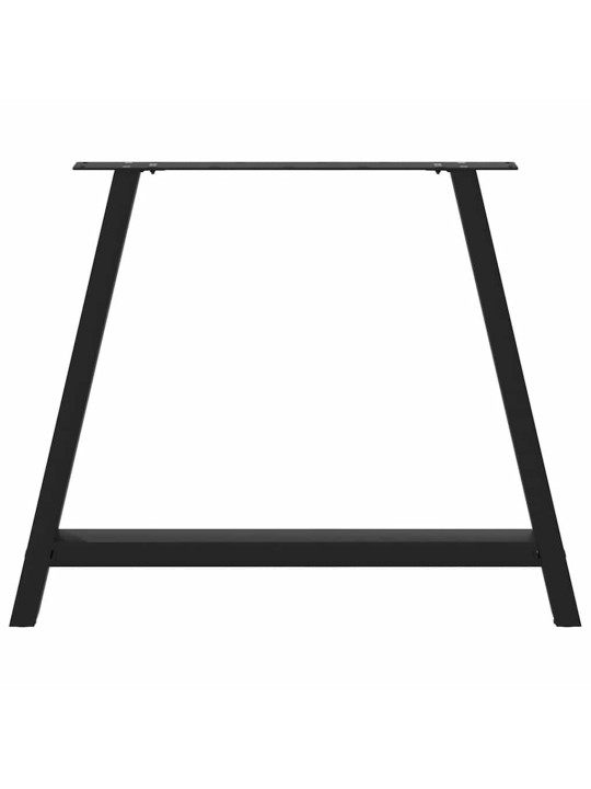 Ruokapöydän jalat a-muotoiset 2 kpl musta 100x(72-73) cm teräs