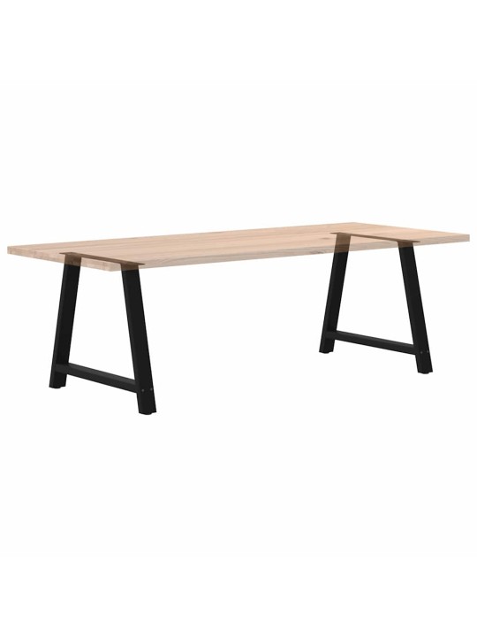 Ruokapöydän jalat a-muotoiset 2 kpl musta 100x(72-73) cm teräs