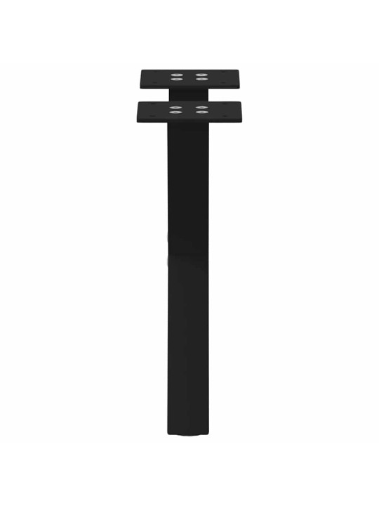 Sohvapöydän jalat x-muotoiset 2 kpl musta 30x(30-31) cm teräs