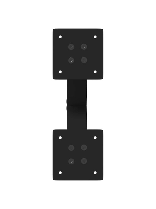 Sohvapöydän jalat x-muotoiset 2 kpl musta 30x(30-31) cm teräs