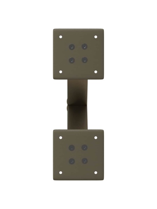 Sohvapöydän jalat x-muotoiset 2 kpl luonnonvärinen teräs 30x(30-31) cm teräs