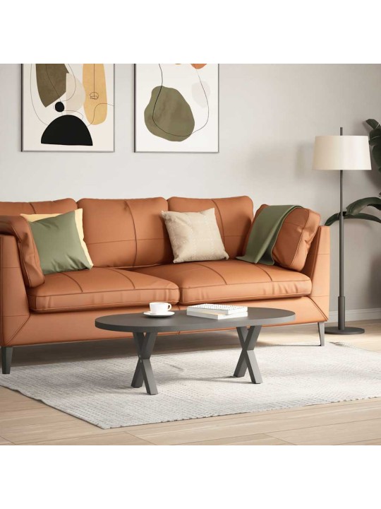 Sohvapöydän jalat x-muotoiset 2 kpl antrasiitti 40x(30-31) cm teräs