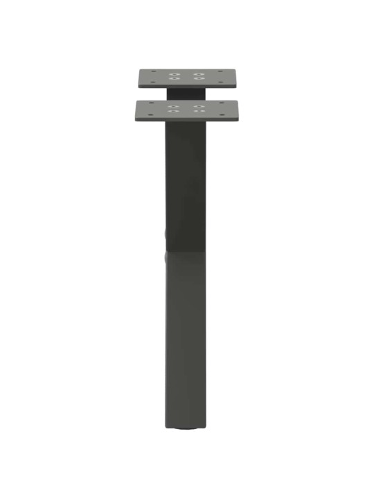 Sohvapöydän jalat x-muotoiset 2 kpl antrasiitti 40x(30-31) cm teräs