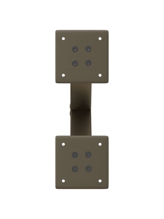 Sohvapöydän jalat x-muotoiset 2 kpl luonnonvärinen teräs 40x(30-31) cm teräs