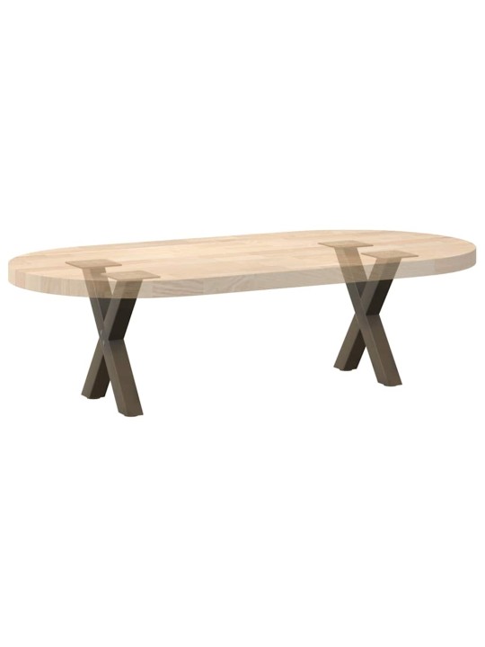 Sohvapöydän jalat x-muotoiset 2 kpl luonnonvärinen teräs 40x(30-31) cm teräs
