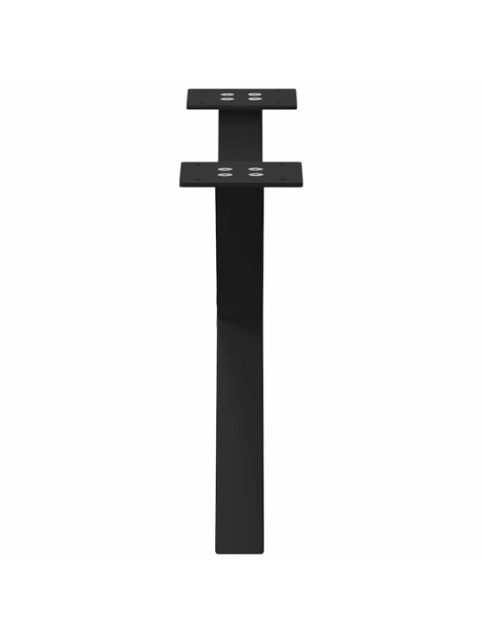 Sohvapöydän jalat x-muotoiset 2 kpl musta 50x(30-31) cm teräs