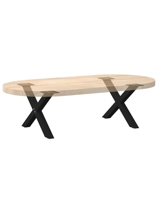 Sohvapöydän jalat x-muotoiset 2 kpl musta 50x(30-31) cm teräs