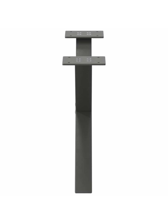 Sohvapöydän jalat x-muotoiset 2 kpl antrasiitti 50x(30-31) cm teräs