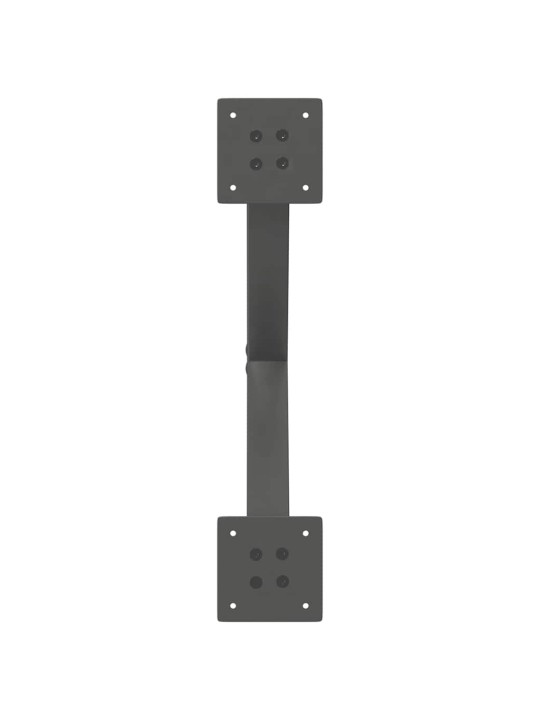 Sohvapöydän jalat x-muotoiset 2 kpl antrasiitti 50x(30-31) cm teräs
