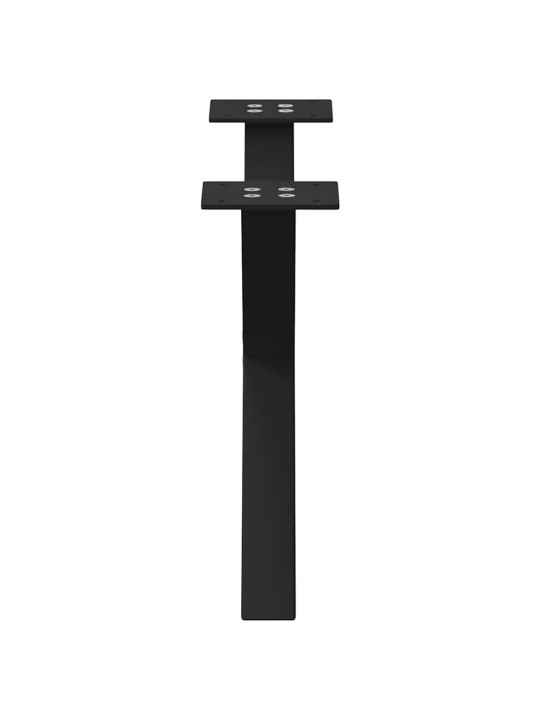 Sohvapöydän jalat x-muotoiset 2 kpl musta 60x(30-31) cm teräs