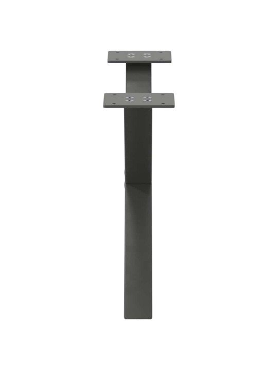 Sohvapöydän jalat x-muotoiset 2 kpl antrasiitti 60x(30-31) cm teräs