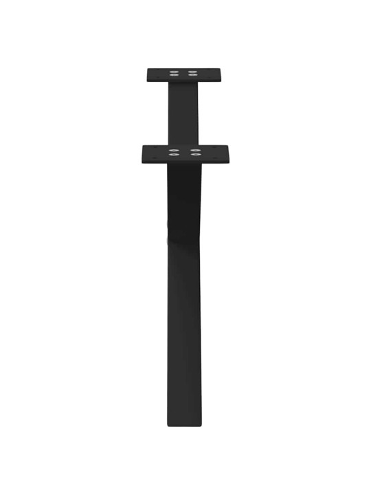 Sohvapöydän jalat x-muotoiset 2 kpl musta 70x(30-31) cm teräs