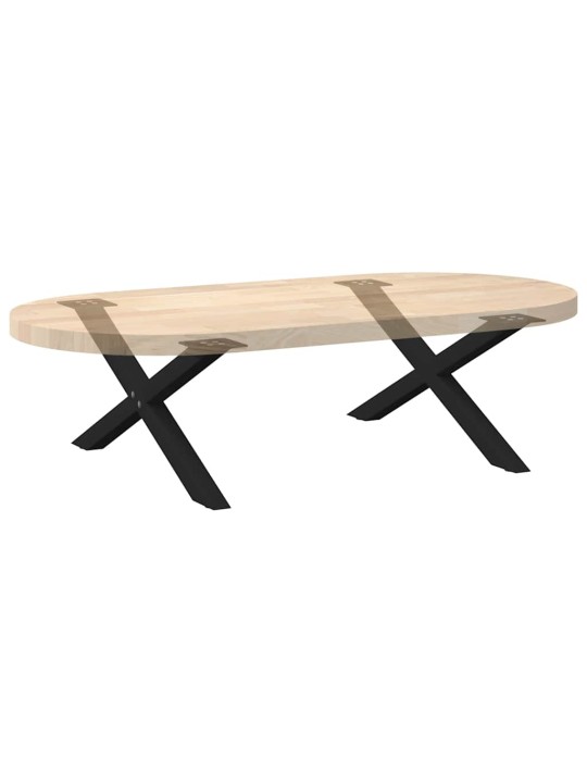 Sohvapöydän jalat x-muotoiset 2 kpl musta 70x(30-31) cm teräs