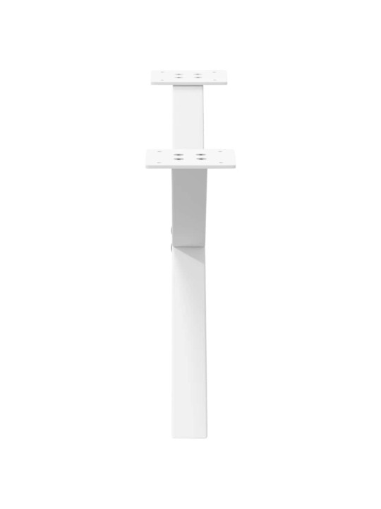 Sohvapöydän jalat x-muotoiset 2 kpl valkoinen 70x(30-31) cm teräs