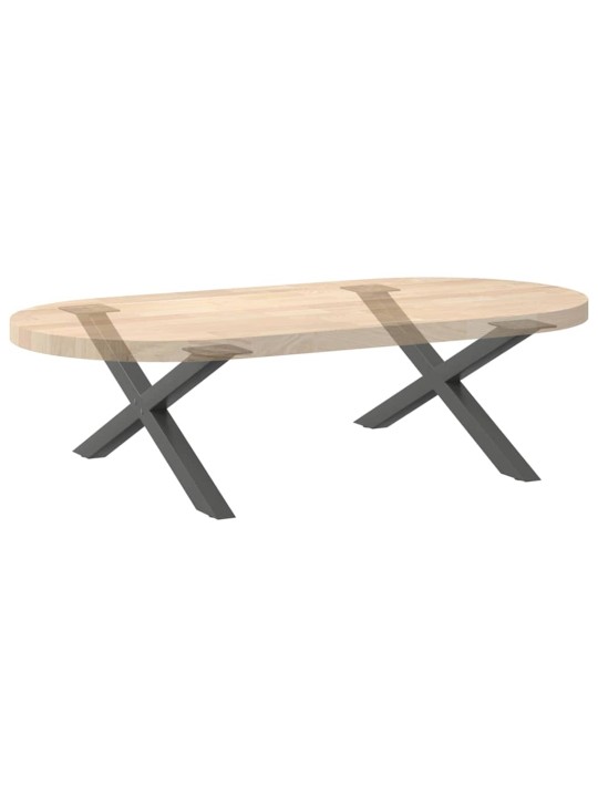 Sohvapöydän jalat x-muotoiset 2 kpl antrasiitti 70x(30-31) cm teräs