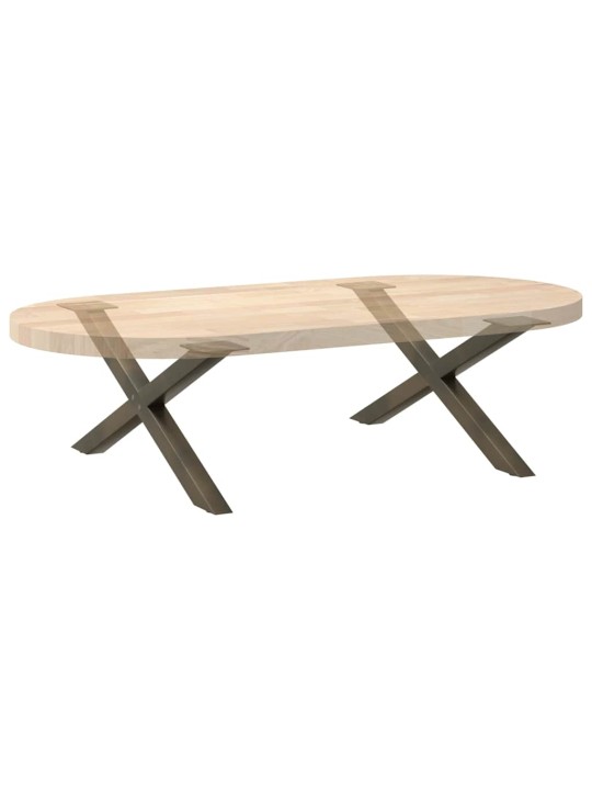 Sohvapöydän jalat x-muotoiset 2 kpl luonnonvärinen teräs 70x(30-31) cm teräs