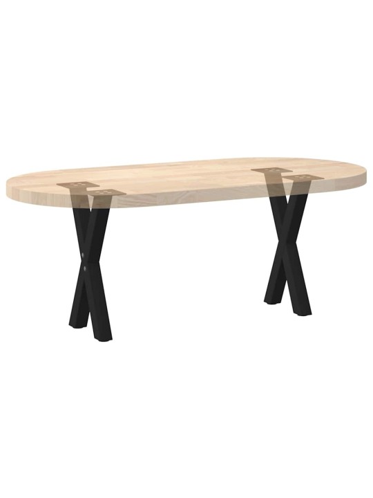 Sohvapöydän jalat x-muotoiset 2 kpl musta 28x(42-43) cm teräs