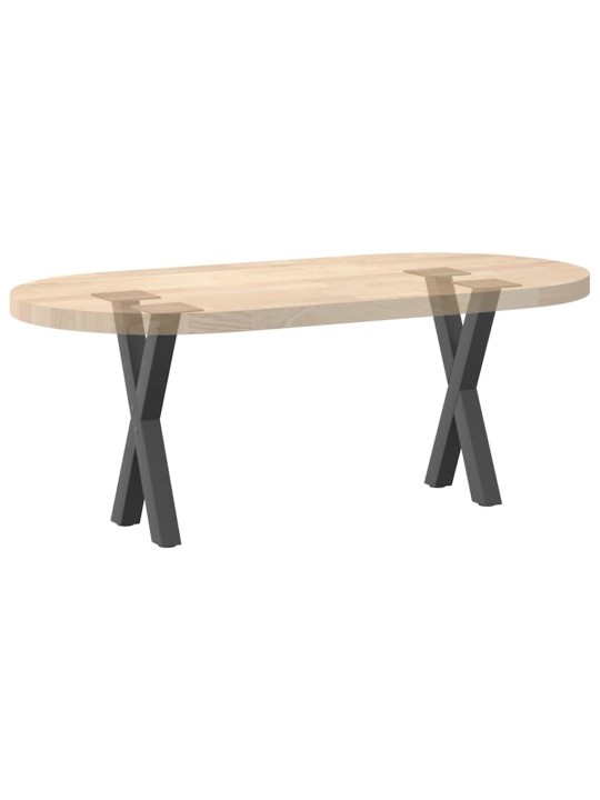 Sohvapöydän jalat x-muotoiset 2 kpl antrasiitti 28x(42-43) cm teräs
