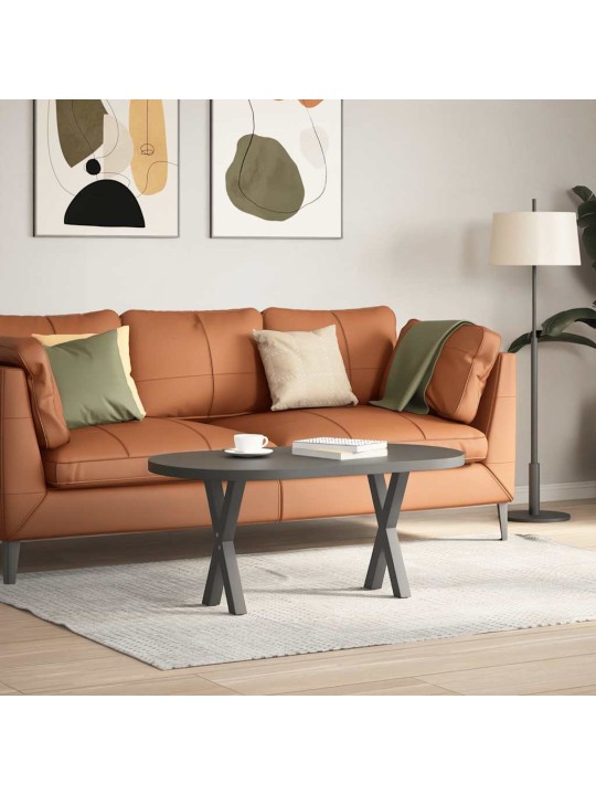 Sohvapöydän jalat x-muotoiset 2 kpl antrasiitti 38x(42-43) cm teräs