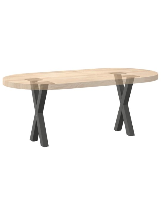 Sohvapöydän jalat x-muotoiset 2 kpl antrasiitti 38x(42-43) cm teräs
