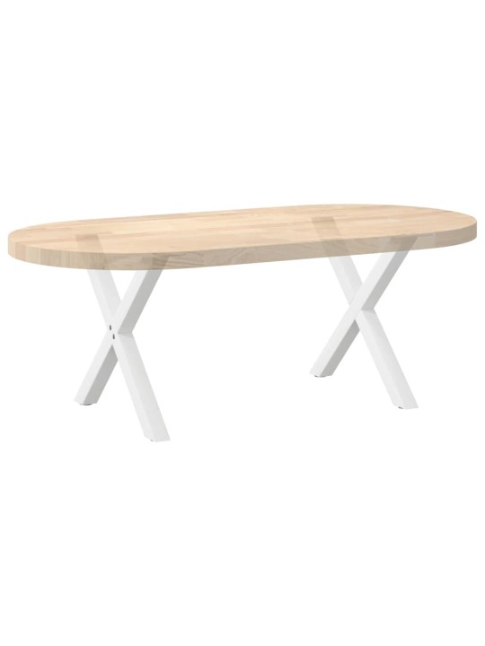 Sohvapöydän jalat x-muotoiset 2 kpl valkoinen 50x(42-43) cm teräs