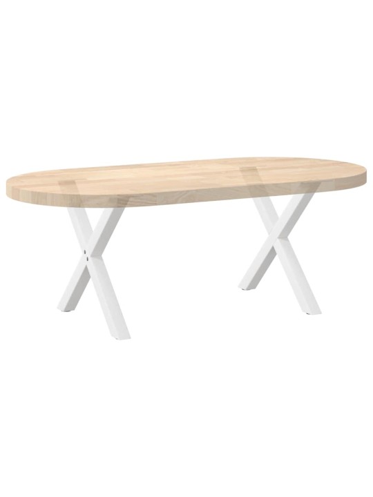 Sohvapöydän jalat x-muotoiset 2 kpl valkoinen 60x(42-43) cm teräs