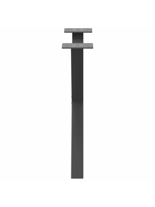 Sohvapöydän jalat x-muotoiset 2 kpl antrasiitti 60x(42-43) cm teräs