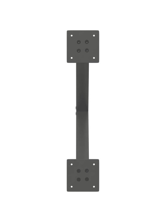 Sohvapöydän jalat x-muotoiset 2 kpl antrasiitti 60x(42-43) cm teräs