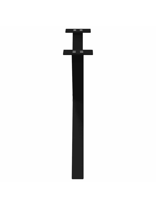Sohvapöydän jalat x-muotoiset 2 kpl musta 70x(42-43) cm teräs