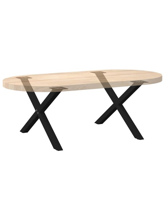 Sohvapöydän jalat x-muotoiset 2 kpl musta 70x(42-43) cm teräs