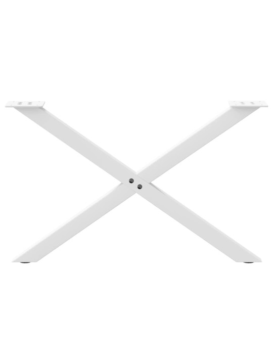 Sohvapöydän jalat x-muotoiset 2 kpl valkoinen 70x(42-43) cm teräs