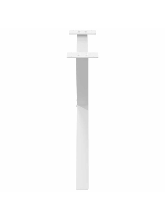 Sohvapöydän jalat x-muotoiset 2 kpl valkoinen 70x(42-43) cm teräs
