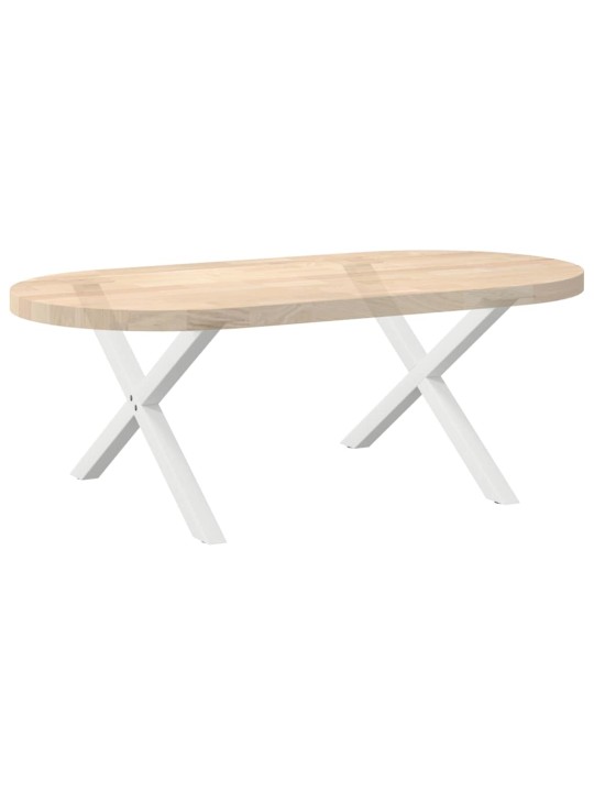 Sohvapöydän jalat x-muotoiset 2 kpl valkoinen 70x(42-43) cm teräs