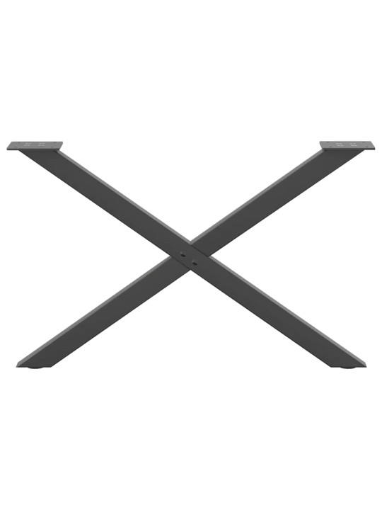 Sohvapöydän jalat x-muotoiset 2 kpl antrasiitti 70x(42-43) cm teräs