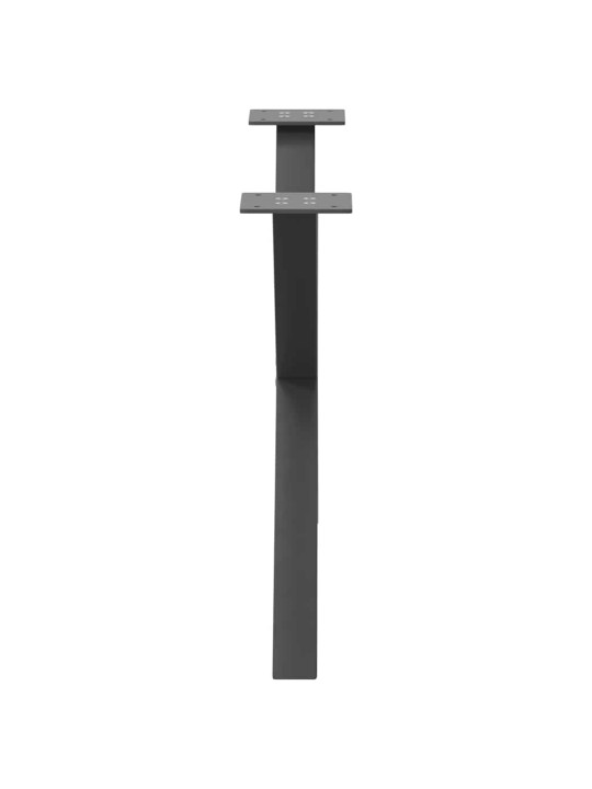 Sohvapöydän jalat x-muotoiset 2 kpl antrasiitti 70x(42-43) cm teräs