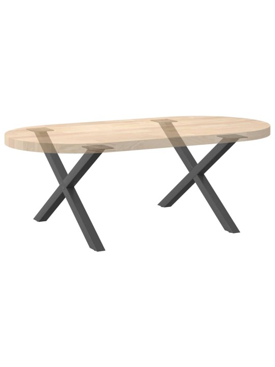 Sohvapöydän jalat x-muotoiset 2 kpl antrasiitti 70x(42-43) cm teräs