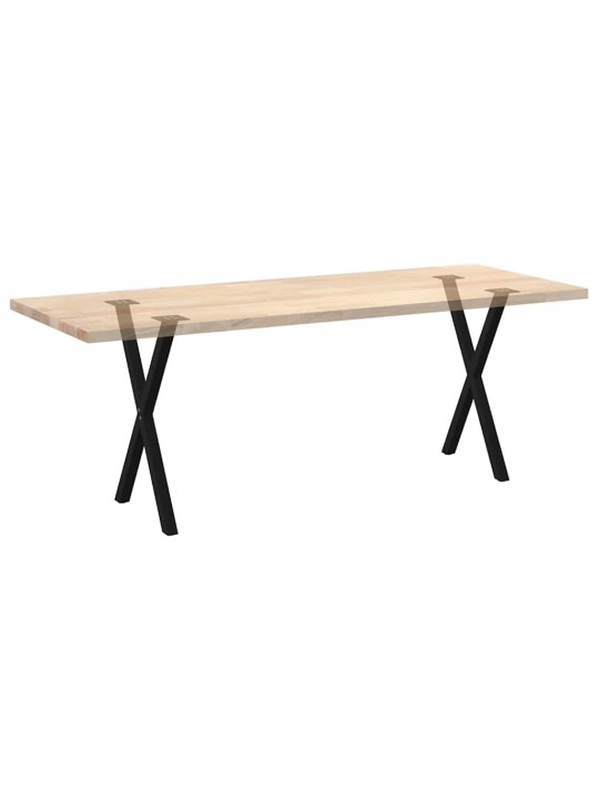 Ruokapöydän jalat x-muotoiset 2 kpl musta 50x(72-73) cm teräs