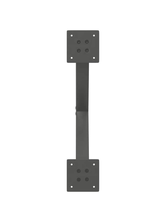 Ruokapöydän jalat X-muotoiset 2 kpl antrasiitti 50x(72-73) cm teräs