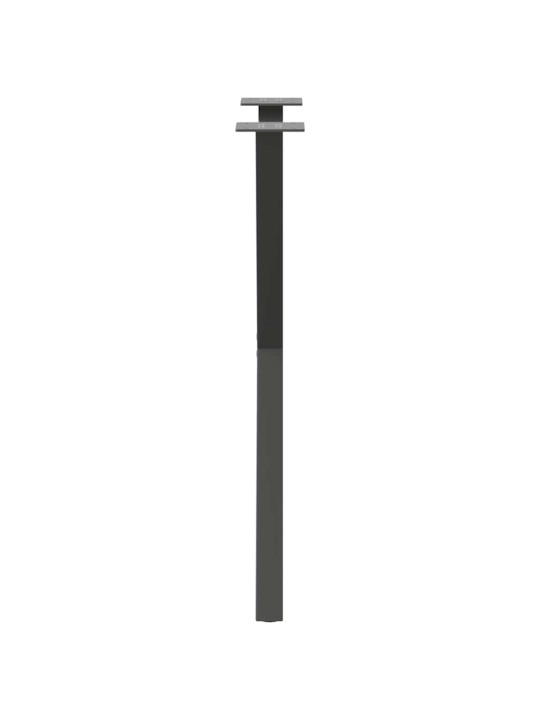 Ruokapöydän jalat x-muotoiset 2 kpl antrasiitti 60x(72-73) cm teräs