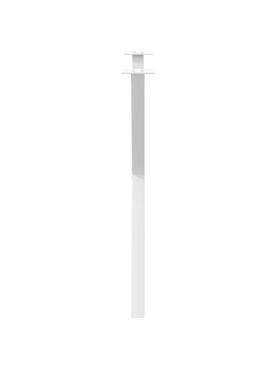 Ruokapöydän jalat x-muotoiset 2 kpl valkoinen 70x(72-73) cm teräs