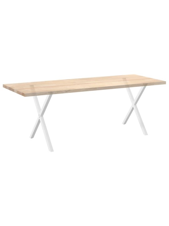 Ruokapöydän jalat x-muotoiset 2 kpl valkoinen 70x(72-73) cm teräs