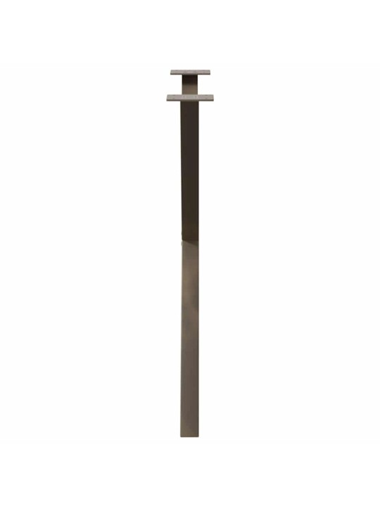 Ruokapöydän jalat x-muotoiset 2 kpl luonnonvärinen teräs 70x(72-73) cm teräs