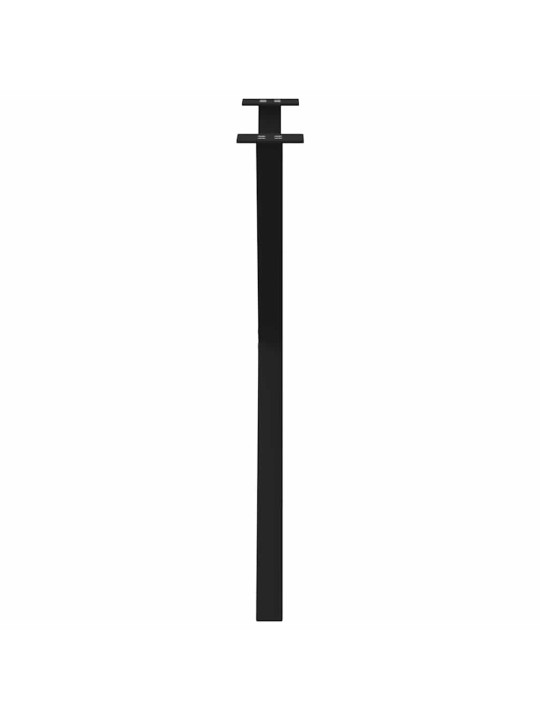 Ruokapöydän jalat x-muotoiset 2 kpl musta 80x(72-73) cm teräs