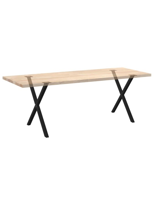 Ruokapöydän jalat x-muotoiset 2 kpl musta 80x(72-73) cm teräs